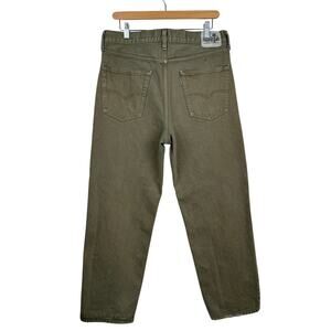 Levi's SilverTab Loose Jeans W32 L30 Khaki Olive Baggy Cotton Denim 90s Style